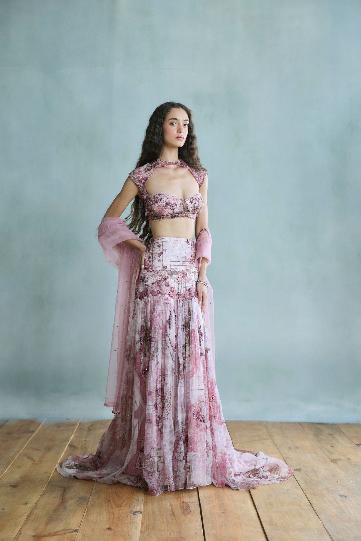 Rosette Lehenga