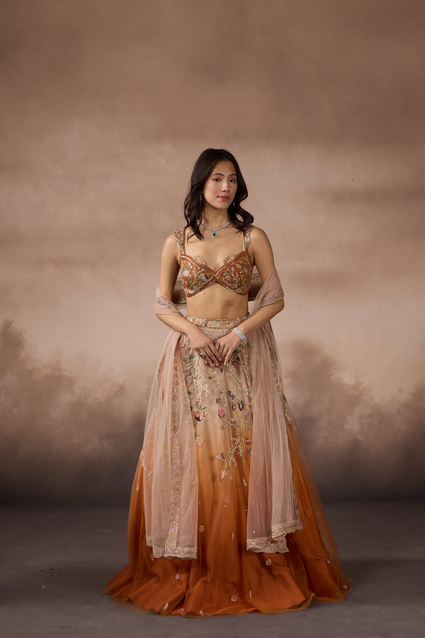 Lila Lehenga Set