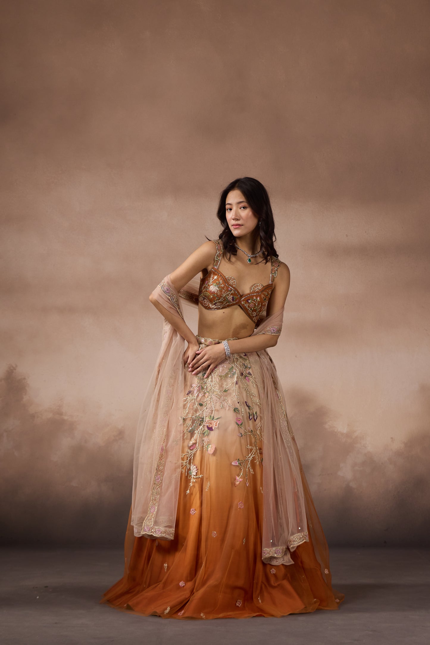 Lila Lehenga Set