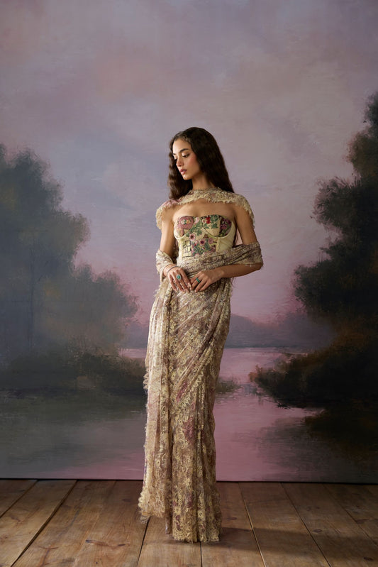 Moonveil Saree