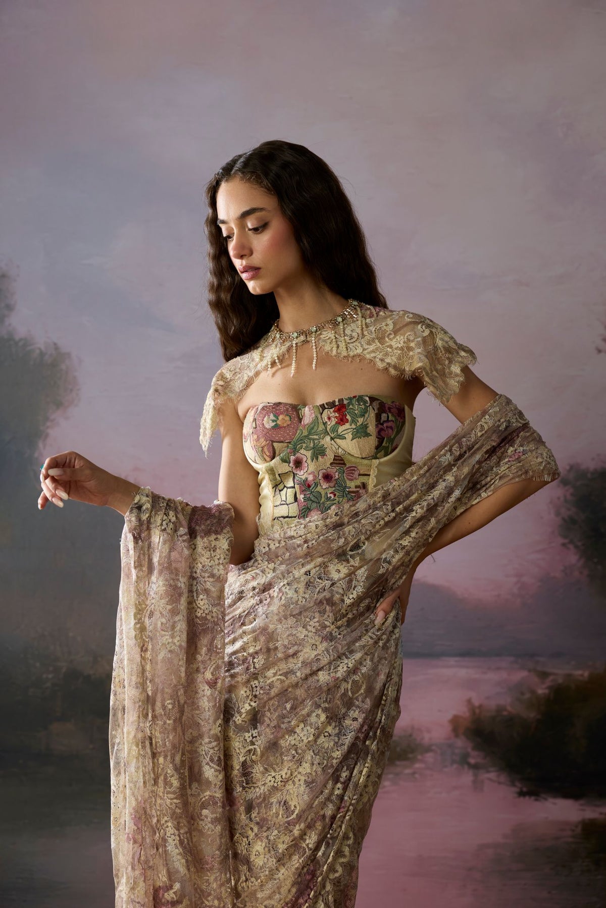 Moonveil Saree