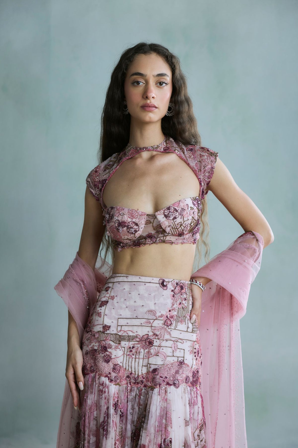 Rosette Lehenga