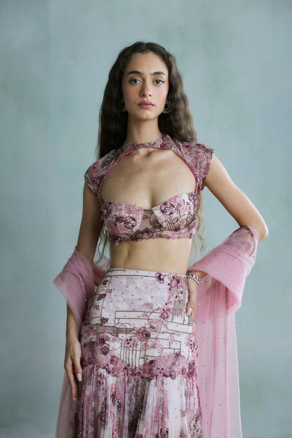 Rosette Lehenga