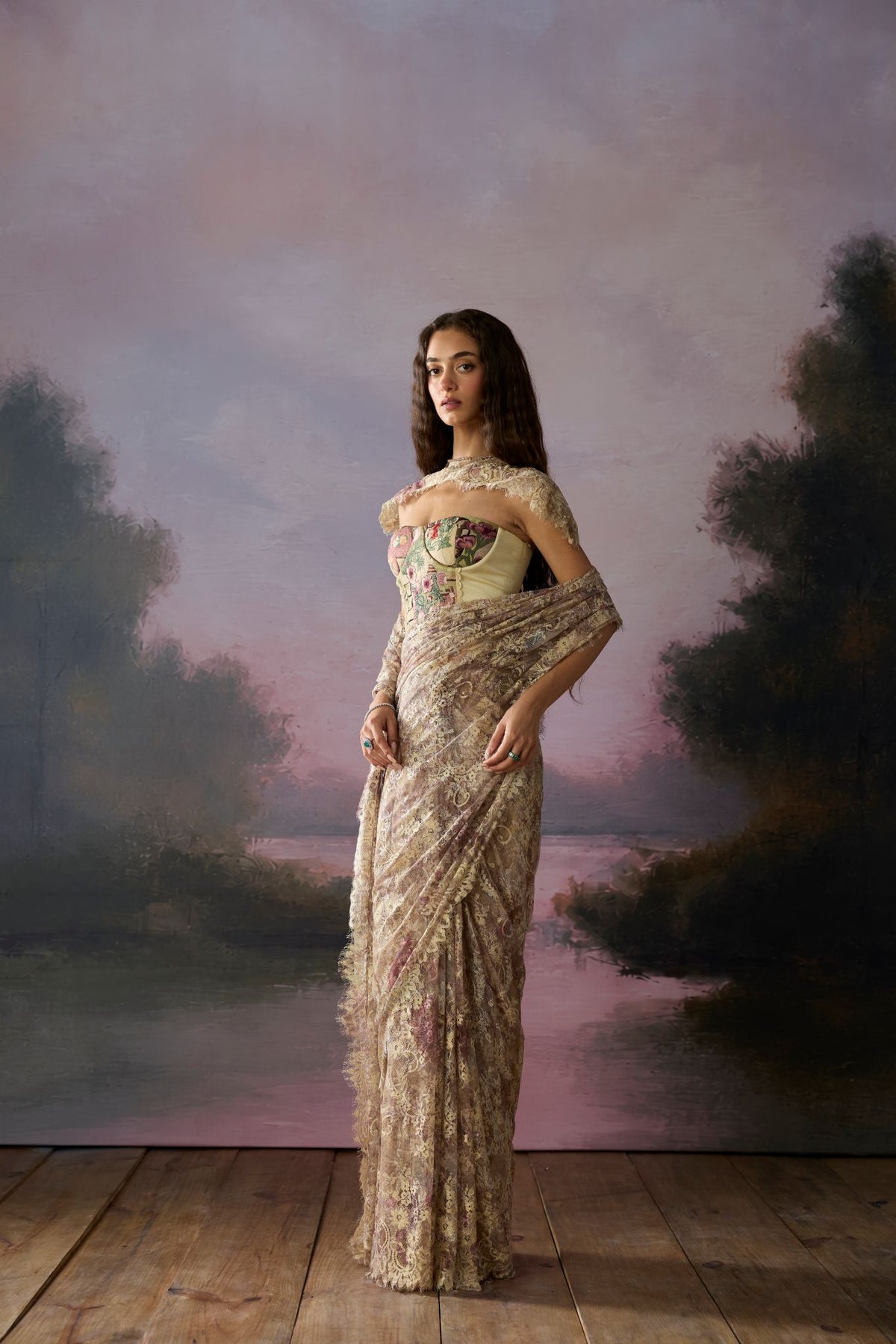 Moonveil Saree