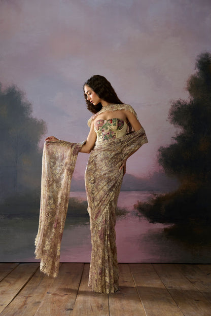 Moonveil Saree