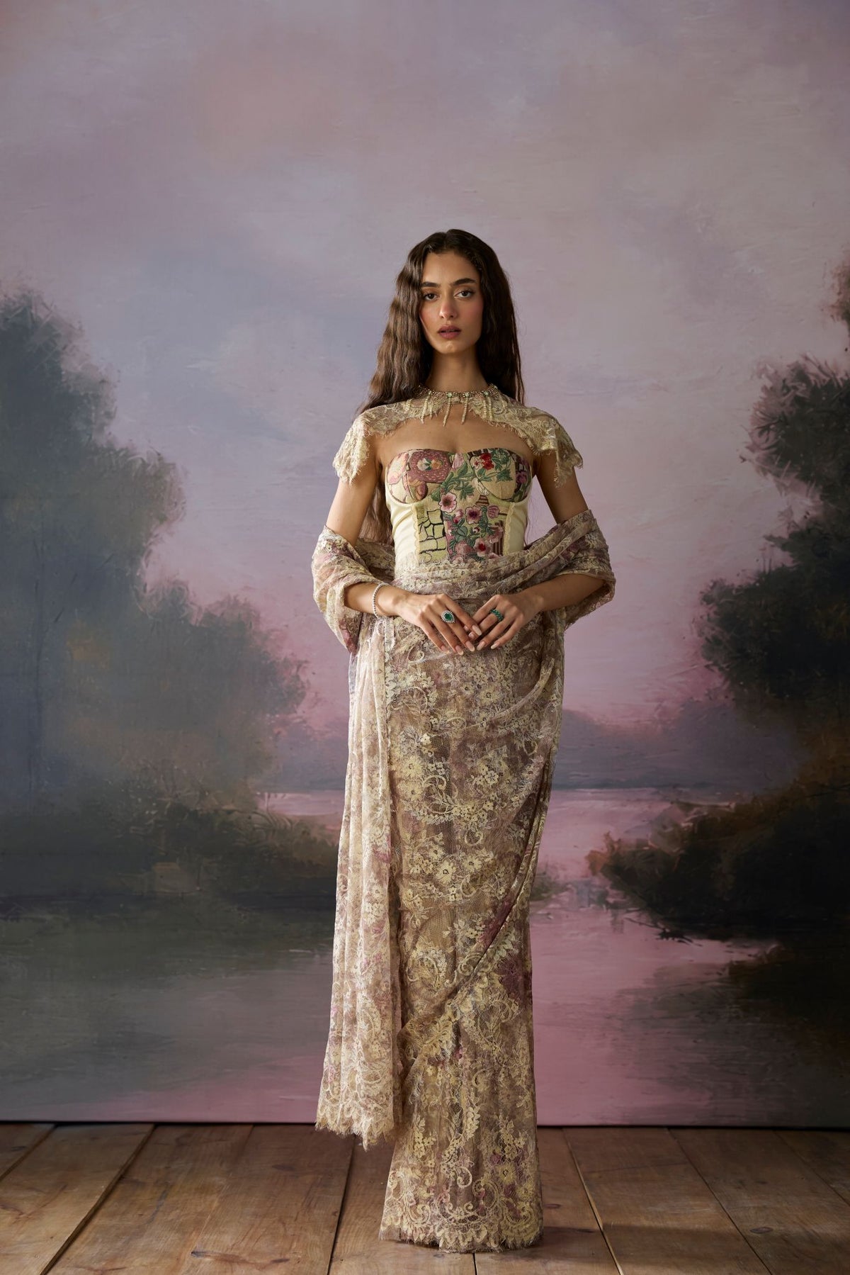 Moonveil Saree