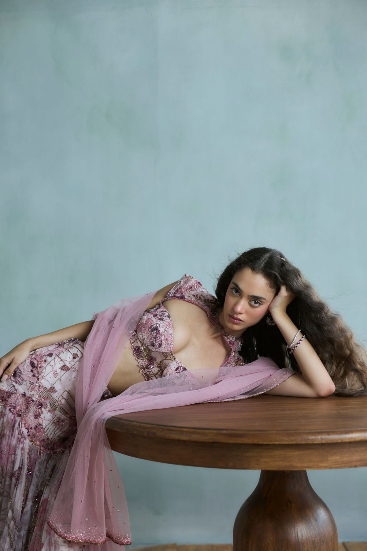 Rosette Lehenga