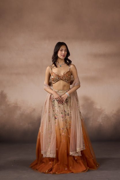 Lila Lehenga Set